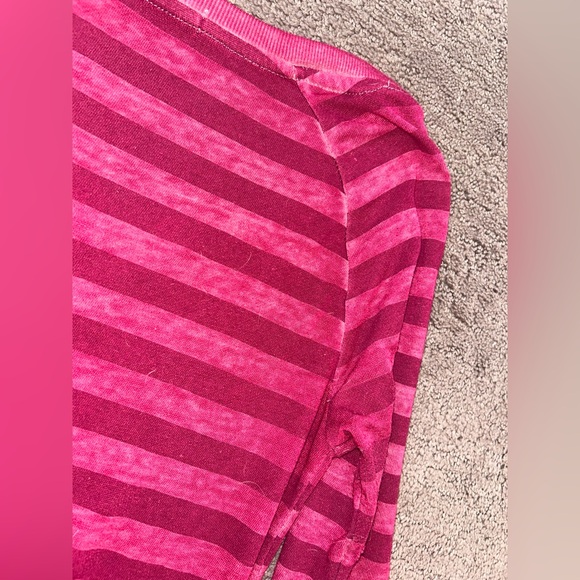 Maurices Pink Striped Scoop Neck Sweater | Lightweight Layering Knit | XS - Picture 9 of 10